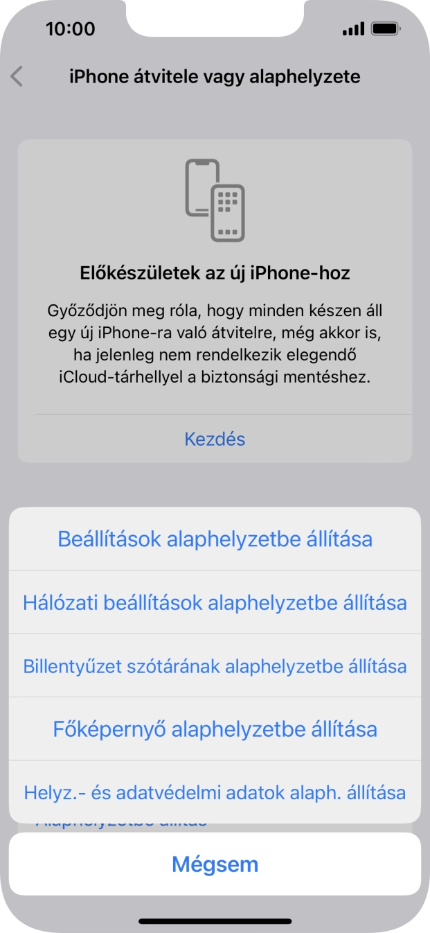 Válaszd a Beállítások alaphelyzetbe állítása lehetőséget.