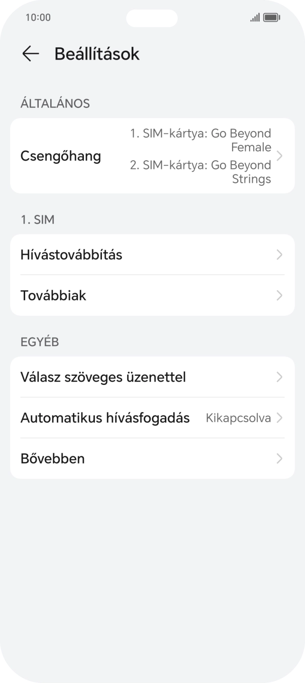 Válaszd a Továbbiak lehetőséget.