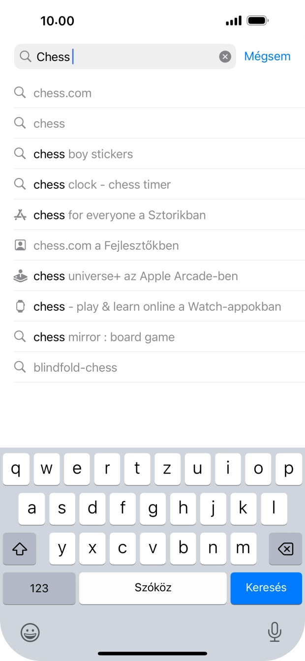 Válaszd a Keresés lehetőséget.
