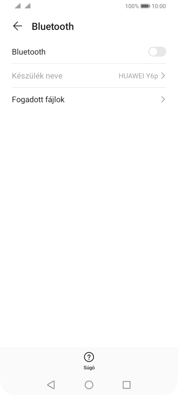 Kattints a „Bluetooth” melletti csúszkára a funkció bekapcsolásához. Kattints a „Bluetooth” melletti csúszkára a funkció bekapcsolásához.