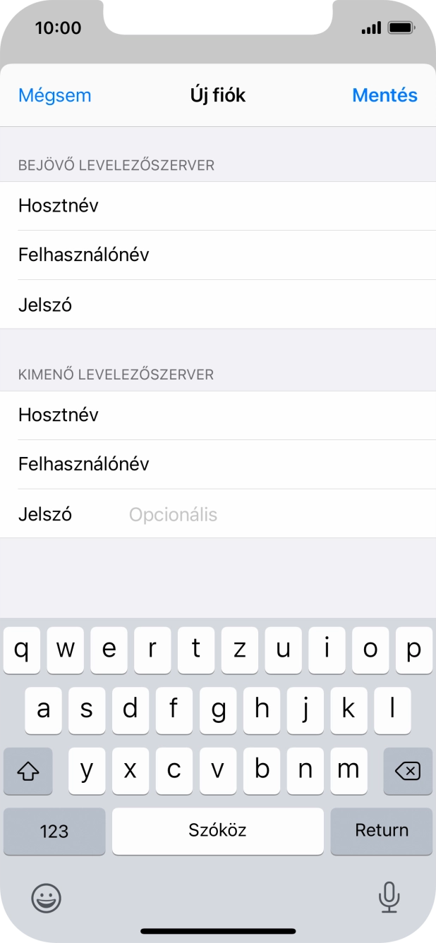 Kattints a Jelszó mezőre, és írd be az e-mail-fiókodhoz tartozó jelszót.