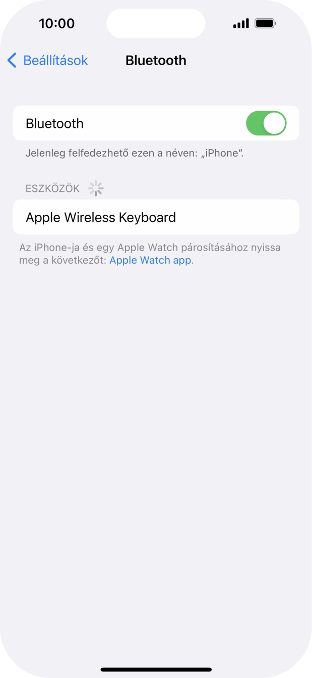 Válaszd ki a kívánt Bluetooth-eszközt, és kövesd a kijelzőn megjelenő utasításokat annak telefonodhoz történő csatlakoztatásához.