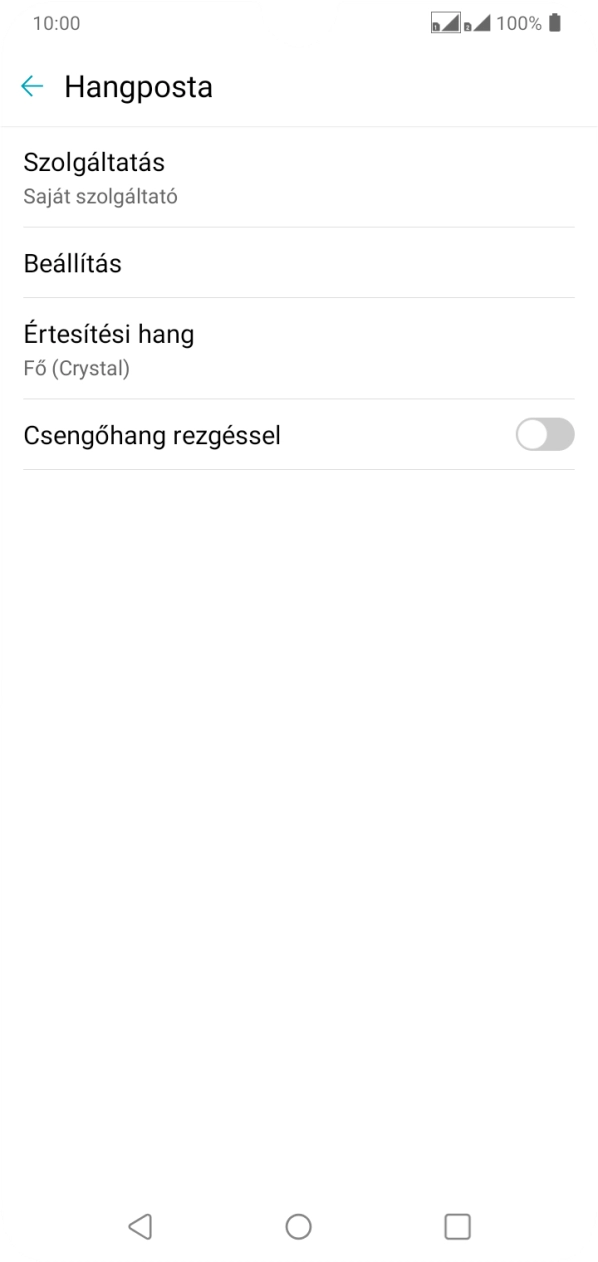 Válaszd a Beállítás lehetőséget.