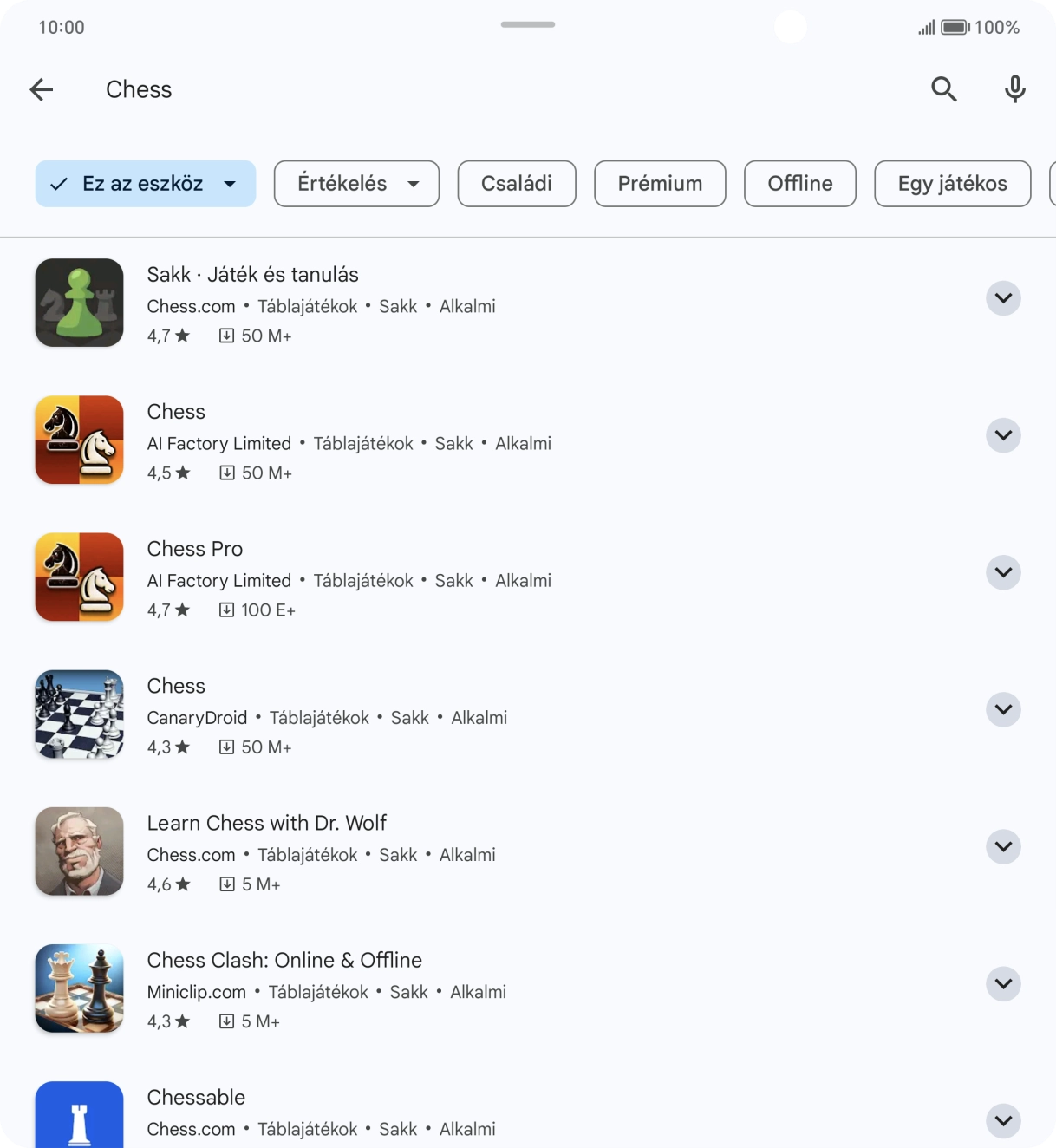 Kattints a kívánt alkalmazásra.