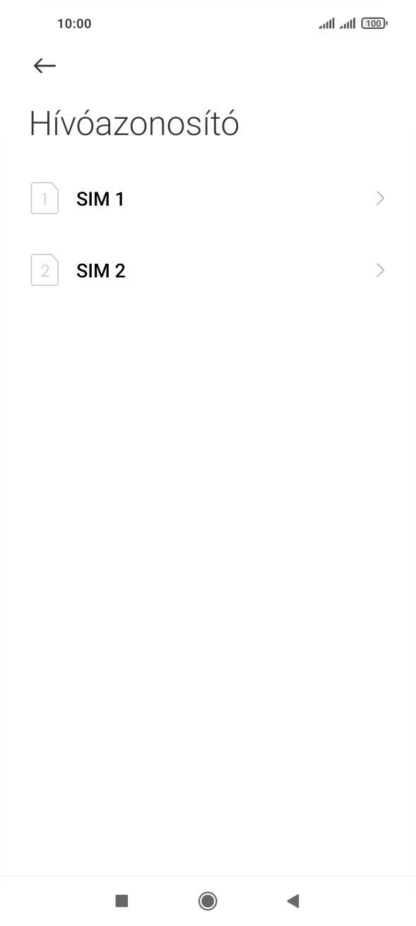 Kattints a kívánt SIM-kártyára. Kattints a kívánt SIM-kártyára.