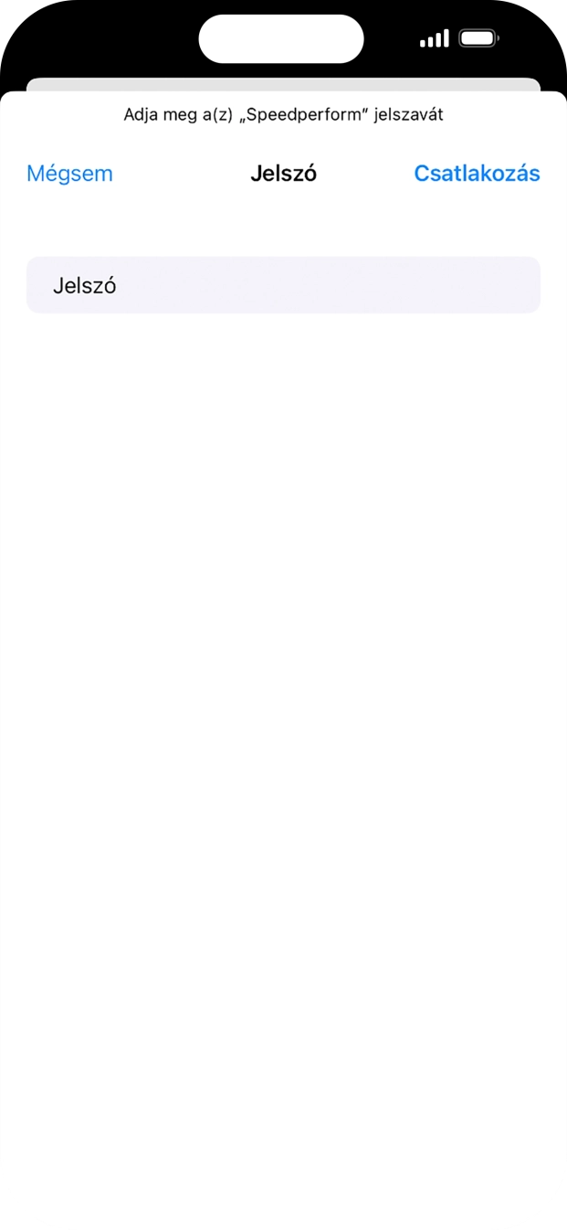 Írd be a Wi-Fi hálózatodhoz tartózó jelszót, és válaszd a Csatlakozás lehetőséget.