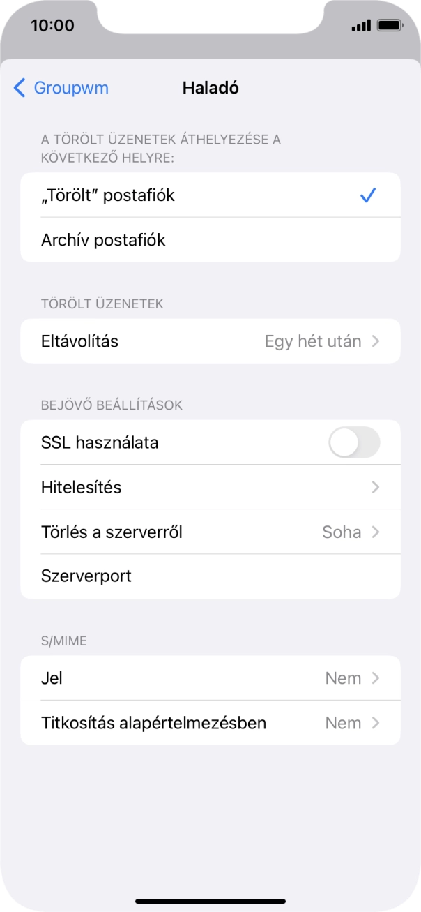 Válaszd a Hitelesítés lehetőséget.