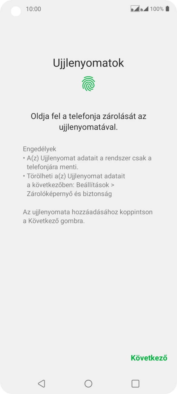 Válaszd a Következő lehetőséget.