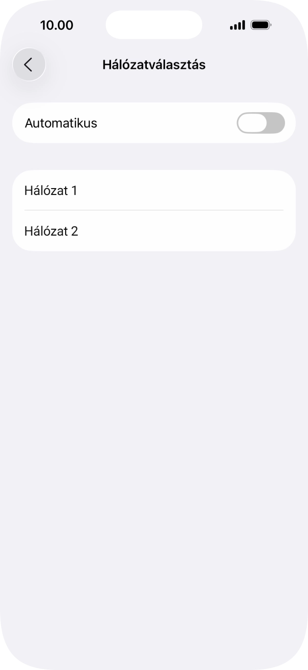 Ha kikapcsolod a funkciót, válaszd a kívánt hálózatot. Ha kikapcsolod a funkciót, válaszd a kívánt hálózatot.