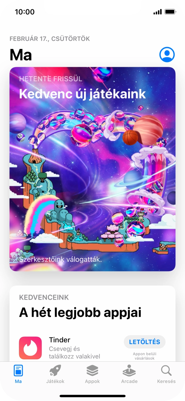 Válaszd a Keresés lehetőséget. Válaszd a Keresés lehetőséget.