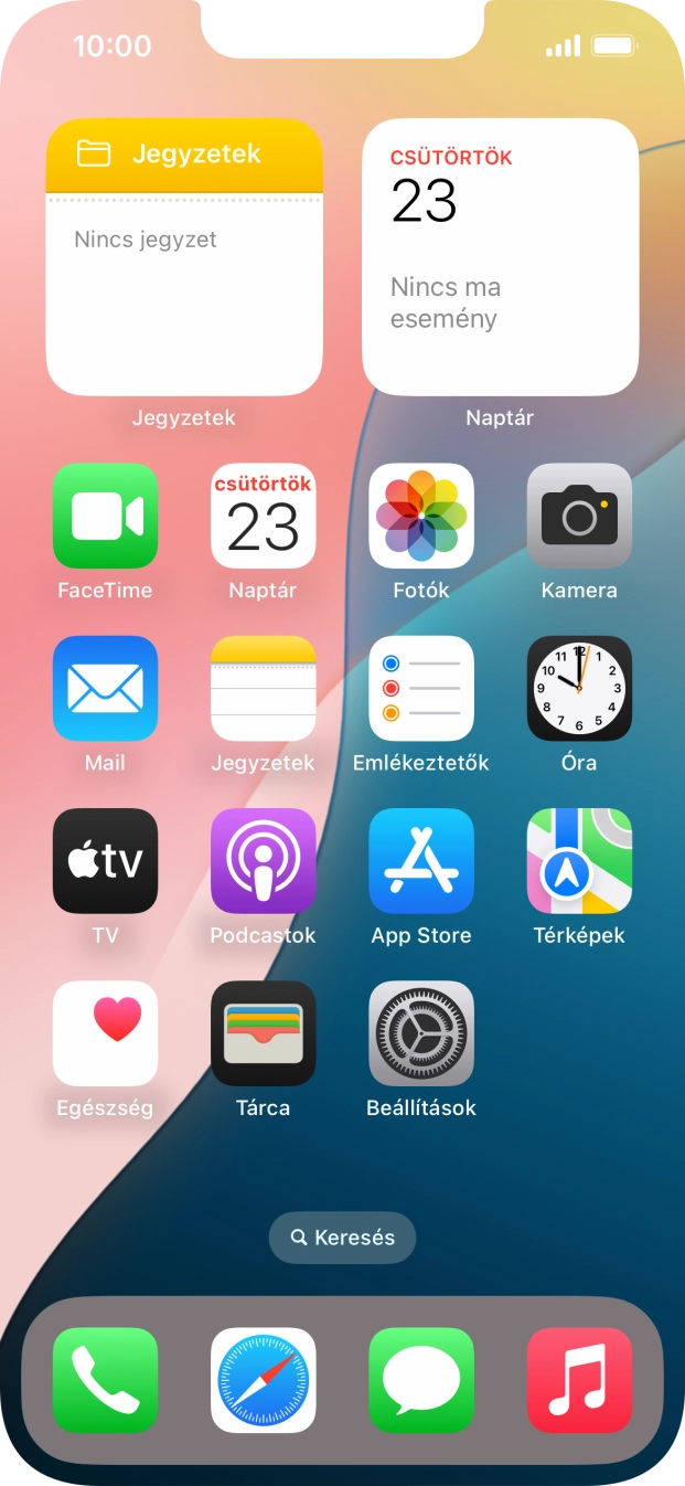 Válaszd a Beállítások lehetőséget. Válaszd a Beállítások lehetőséget.