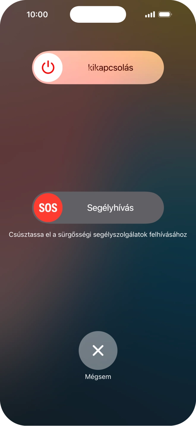 Kattints a kikapcsolás ikonra, és húzd az ikont jobbra. Kattints a kikapcsolás ikonra, és húzd az ikont jobbra.
