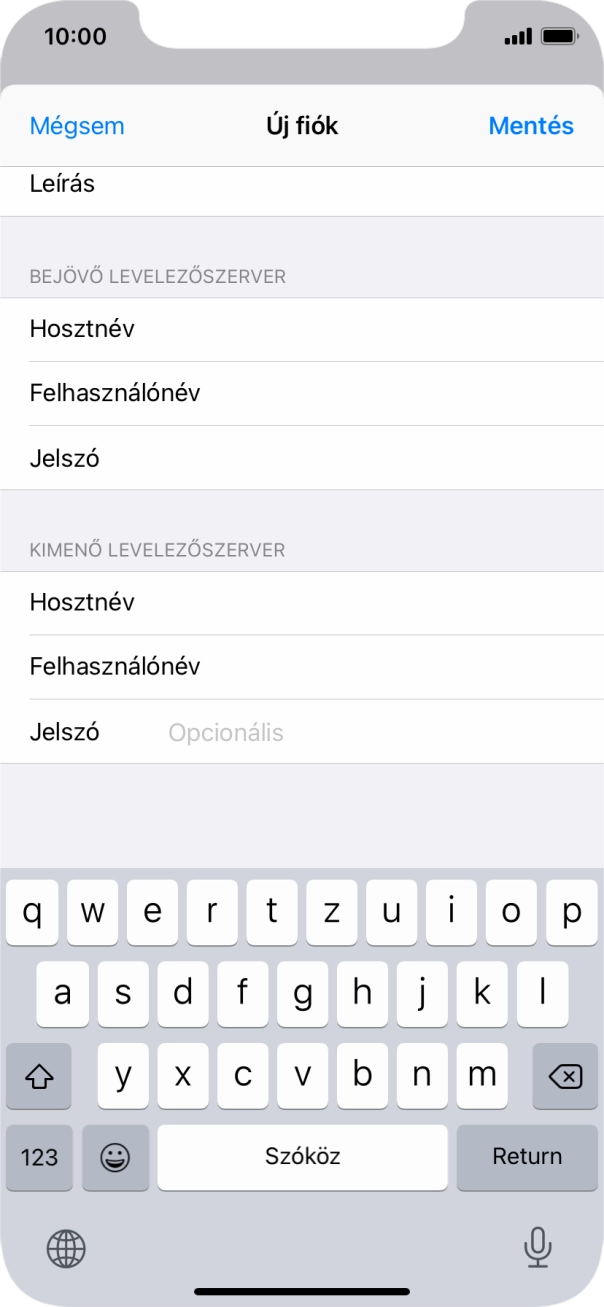 Kattints a Jelszó mezőre, és írd be az e-mail-fiókodhoz tartozó jelszót.