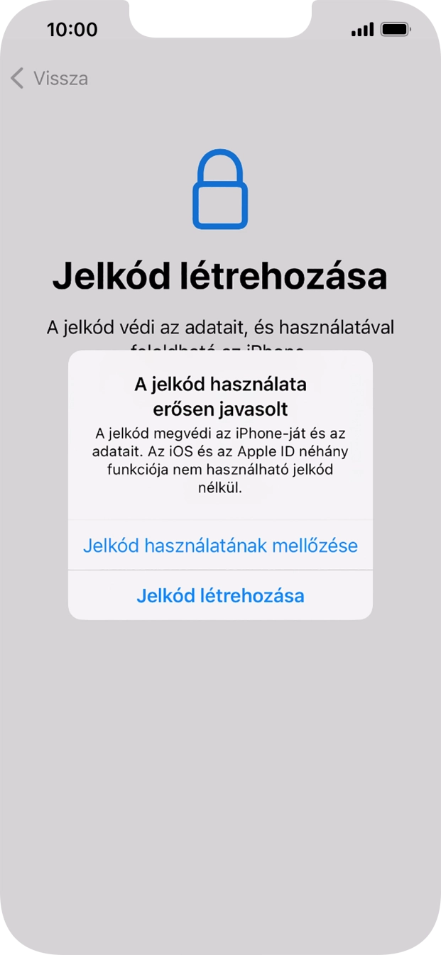 Ha kikapcsolod a funkciót, válaszd a Jelkód használatának mellőzése lehetőséget. Ha kikapcsolod a funkciót, válaszd a Jelkód használatának mellőzése lehetőséget.
