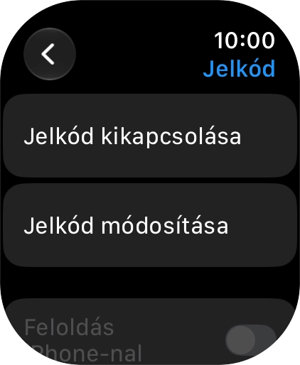 Válaszd a Jelkód kikapcsolása lehetőséget, és írd be a jelenlegi képernyőzárkódot.