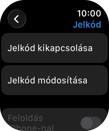 Válaszd a Jelkód kikapcsolása lehetőséget, és írd be a jelenlegi képernyőzárkódot.