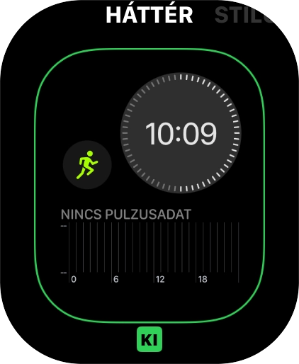 Kattints a Digitális Koronára (forgatható-gomb) ahányszor szükséges a főoldalra való visszatéréshez.