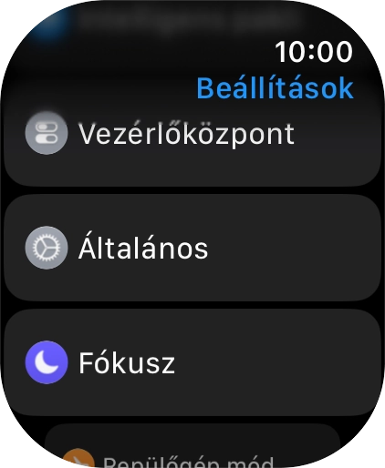 Válaszd az Általános lehetőséget.