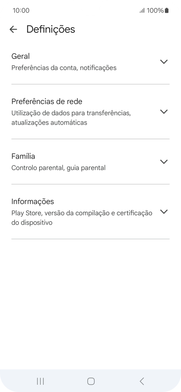 Prima Preferências de rede.