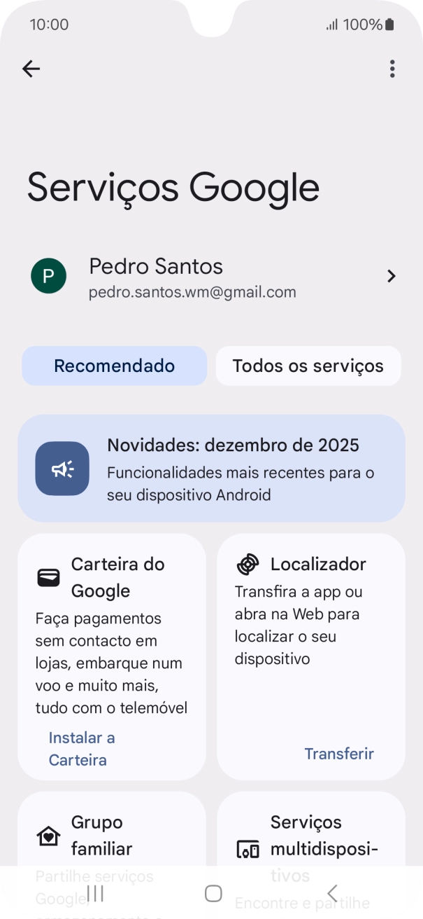 Prima Todos os serviços.