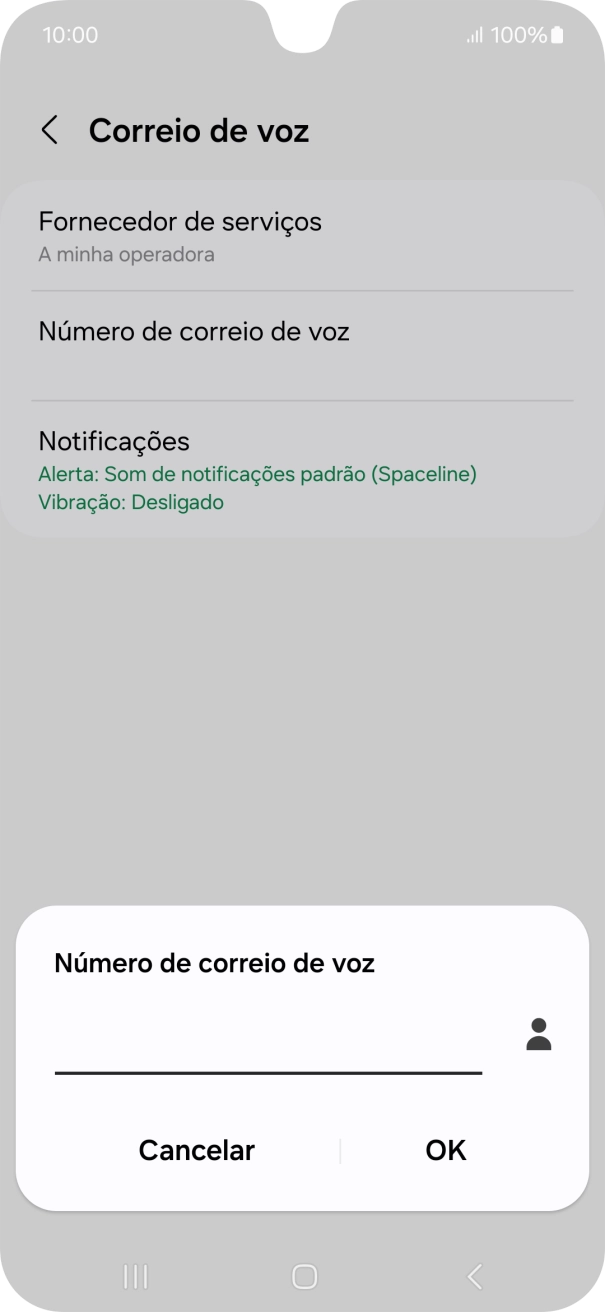 Introduza 123 e prima OK.