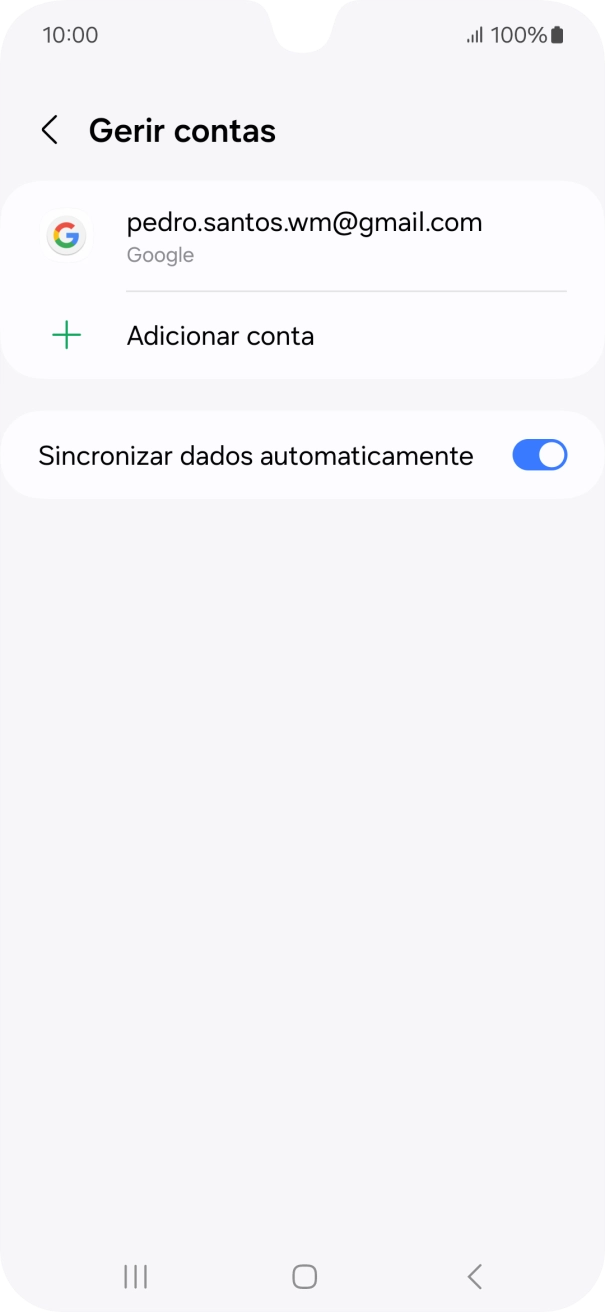 Prima Adicionar conta.