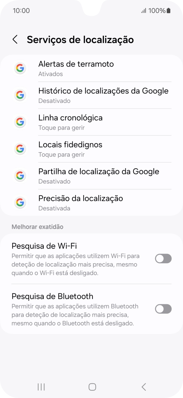 Prima Precisão da localização.