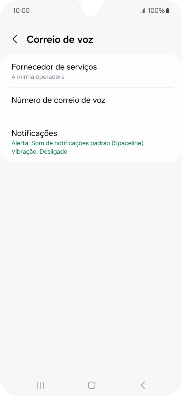 Prima Número de correio de voz.
