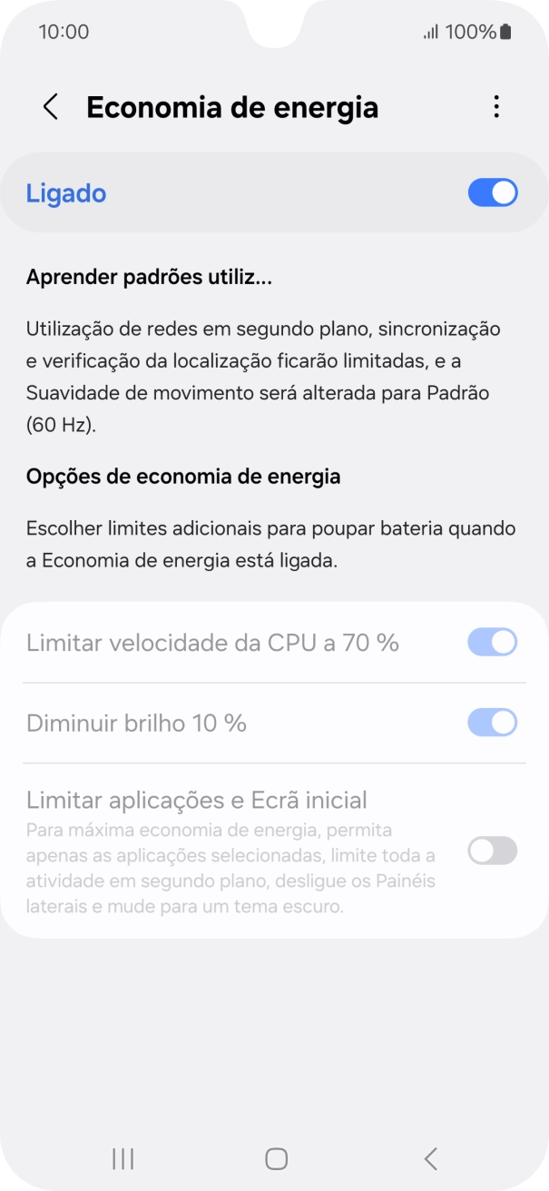 Prima a tecla de início para terminar e voltar ao ecrã inicial.