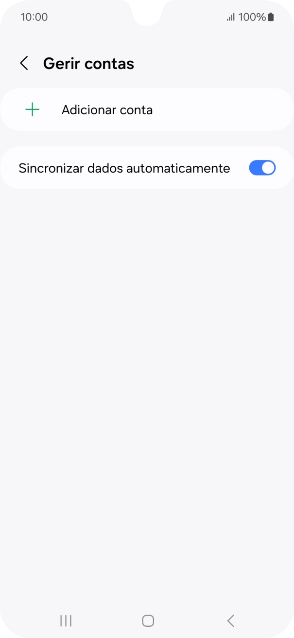Prima Adicionar conta.