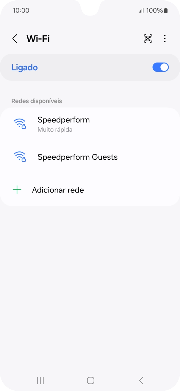 Prima a rede Wi-Fi pretendida.