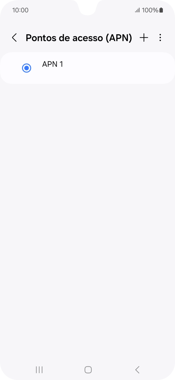 Prima o ícone para adicionar.