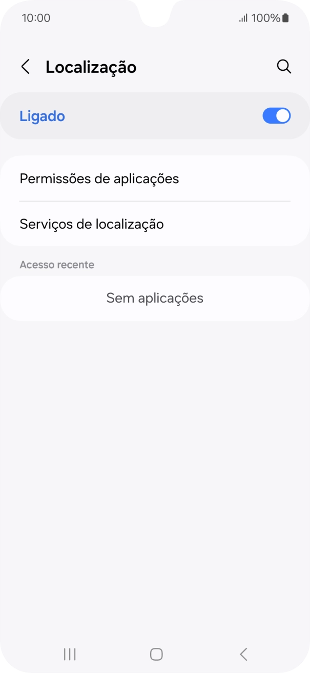 Prima Permissões de aplicações.