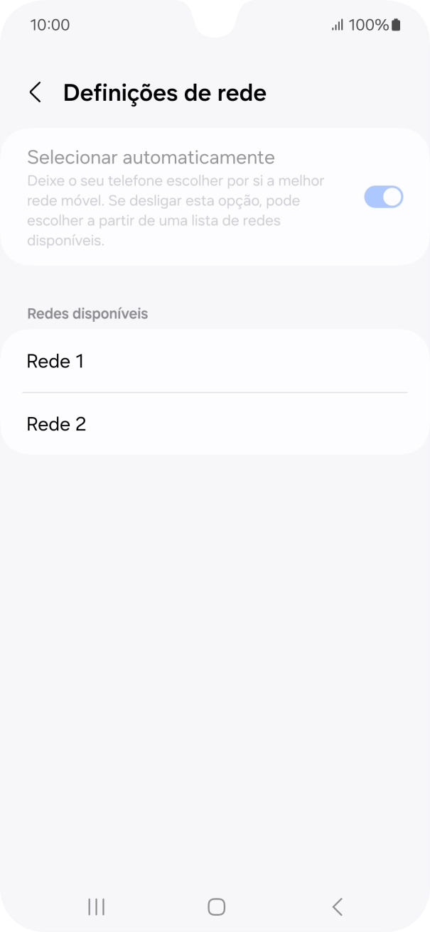 Prima a rede pretendida.