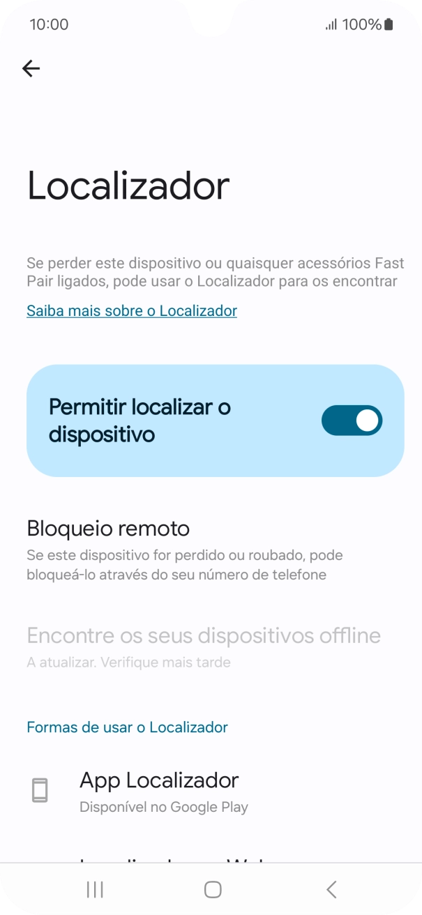 Prima a tecla de início para terminar e voltar ao ecrã inicial.