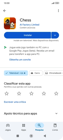 Prima a tecla de início para terminar e voltar ao ecrã inicial.