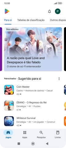 Prima o ícone de perfil.