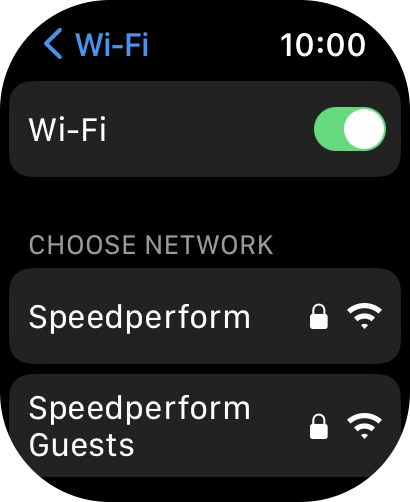 Press the required Wi-Fi network.