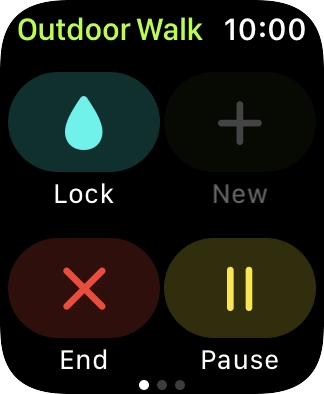 Press End to stop your training activity.