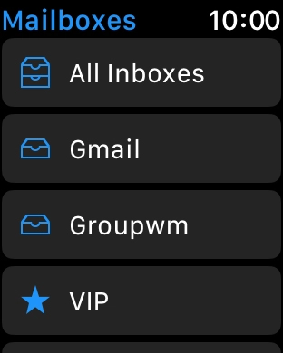 Press the required email account.