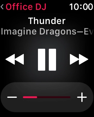Press the volume icons to select the required volume.