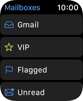 Press the required email account.