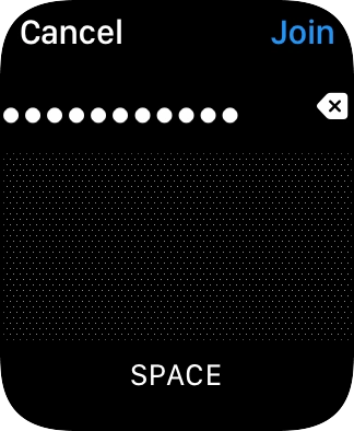 Key in the password for the Wi-Fi network and press Join.