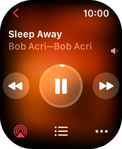 Turn the Digital Crown to select the required volume.