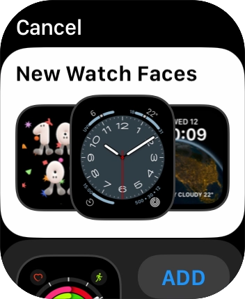Turn the Digital Crown to see the different watch faces.