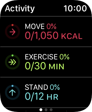 Keep sliding upwards to see the number of steps, distance and number of floors you've covered.