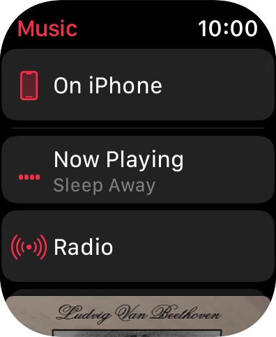 Slide your finger downwards starting from the top of the screen to see the menu.