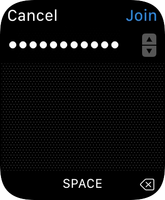 Key in the password for the Wi-Fi network and press Join.