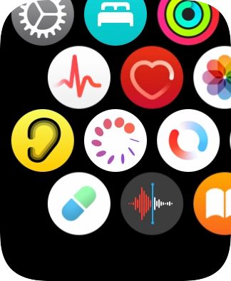 Press the heart rate sensor icon.