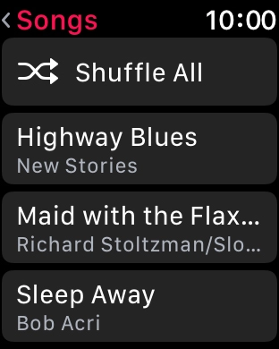 Go to the required category or playlist and press the required audio file.